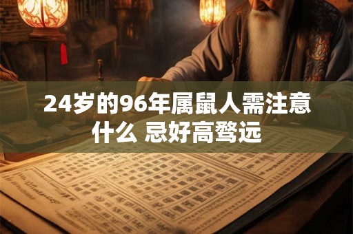 24岁的96年属鼠人需注意什么 忌好高骛远