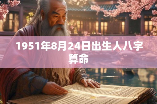 1951年8月24日出生人八字算命