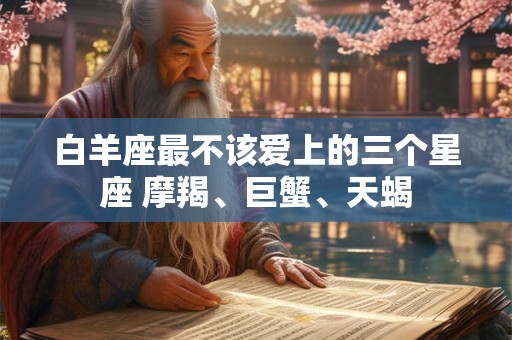 白羊座最不该爱上的三个星座 摩羯、巨蟹、天蝎