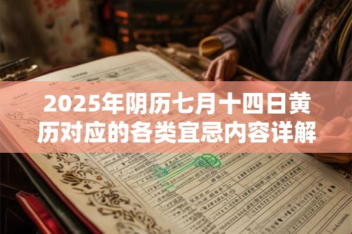 2025年阴历七月十四日黄历对应的各类宜忌内容详解