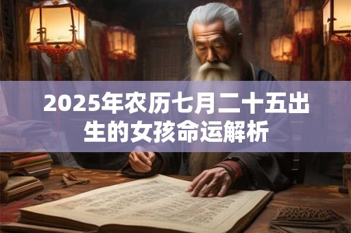 2025年农历七月二十五出生的女孩命运解析