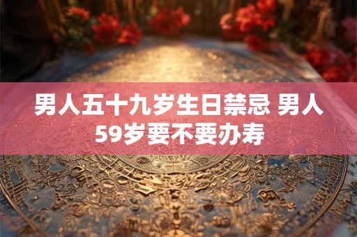 男人五十九岁生日禁忌 男人59岁要不要办寿