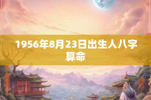1956年8月23日出生人八字算命