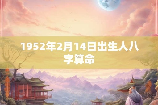 1952年2月14日出生人八字算命
