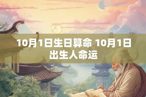 10月1日生日算命 10月1日出生人命运