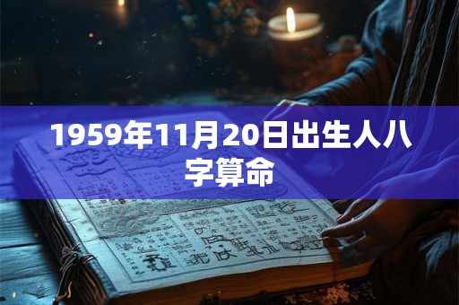 1959年11月20日出生人八字算命