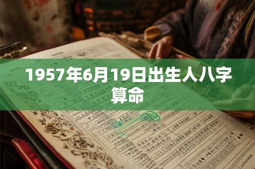 1957年6月19日出生人八字算命