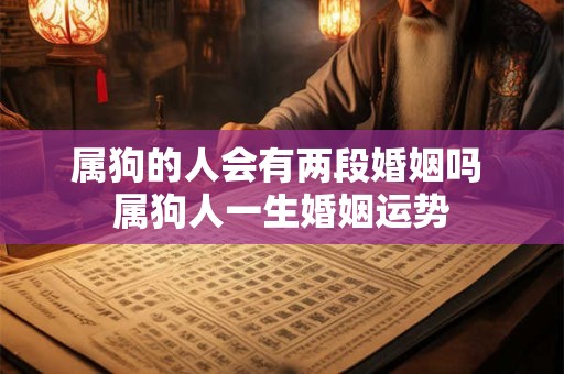 属狗的人会有两段婚姻吗 属狗人一生婚姻运势