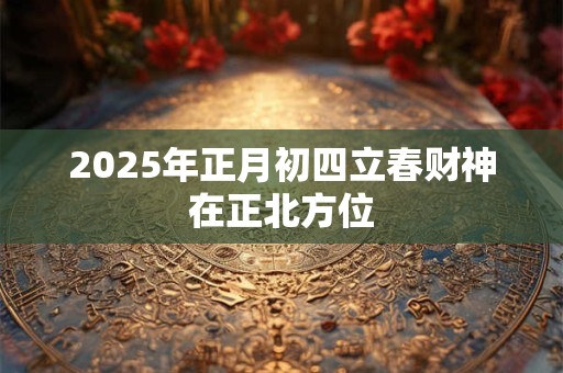 详细阅读:2025年正月初四立春财神在正北方位 2025年正月初四立春财神在正北方位