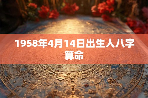 1958年4月14日出生人八字算命