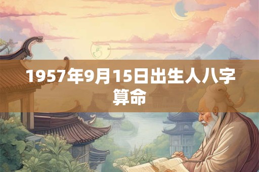 1957年9月15日出生人八字算命