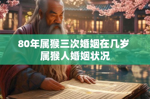 80年属猴三次婚姻在几岁 属猴人婚姻状况