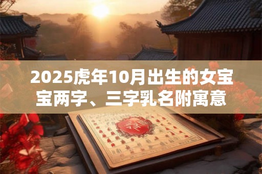 2025虎年10月出生的女宝宝两字、三字乳名附寓意