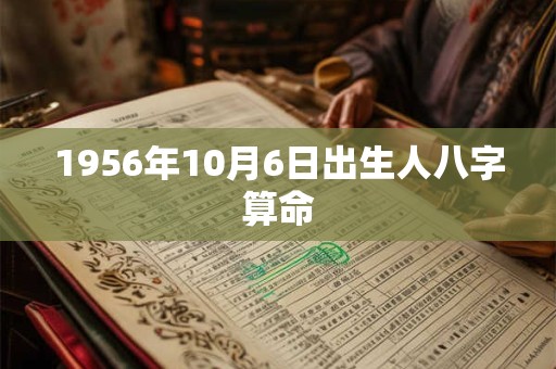 1956年10月6日出生人八字算命