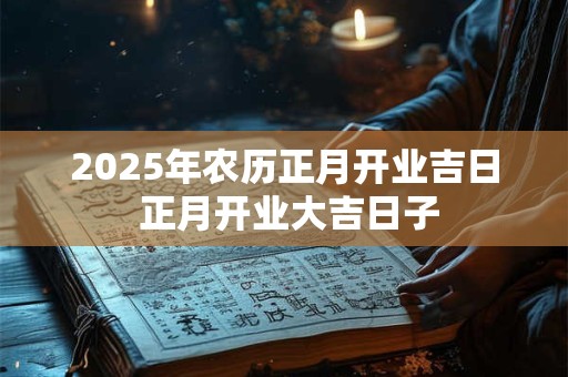 2025年农历正月开业吉日 正月开业大吉日子