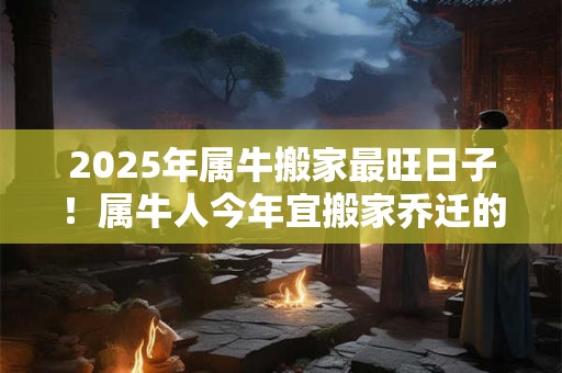2025年属牛搬家最旺日子！属牛人今年宜搬家乔迁的黄历吉日