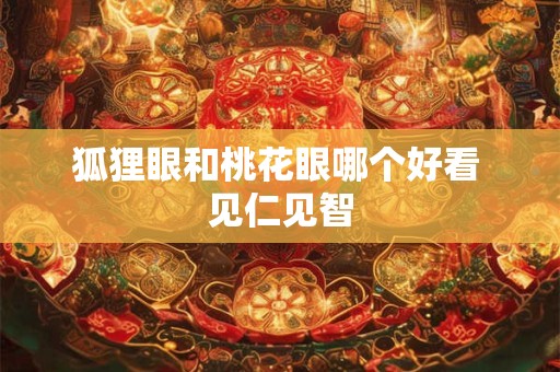 狐狸眼和桃花眼哪个好看 见仁见智