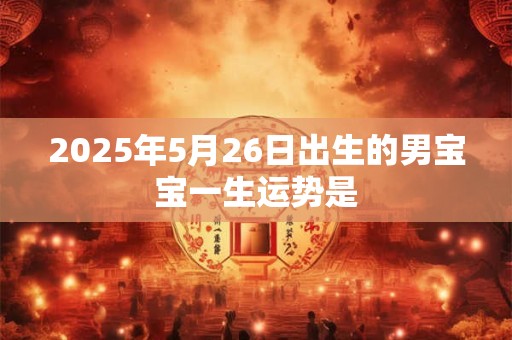 2025年5月26日出生的男宝宝一生运势是 2025年5月26日出生的男宝宝一生运势是