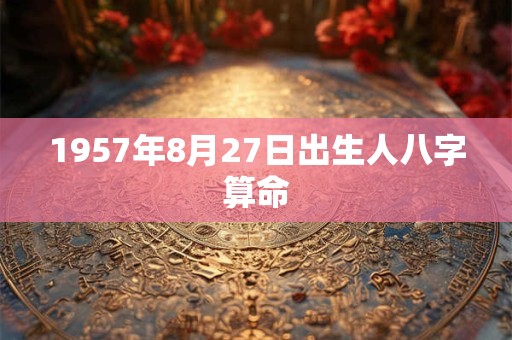 详细阅读:1957年8月27日出生人八字算命 1957年8月27日出生人八字算命