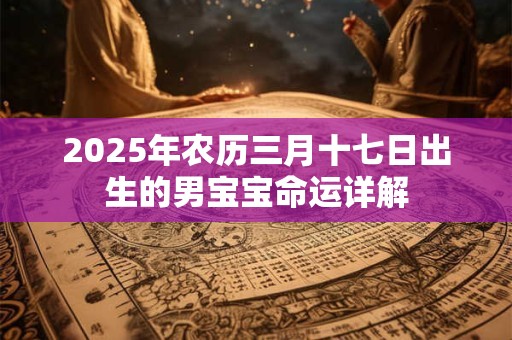 2025年农历三月十七日出生的男宝宝命运详解