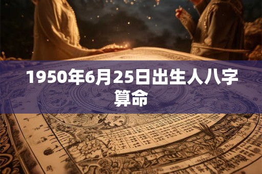 1950年6月25日出生人八字算命