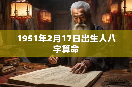 1951年2月17日出生人八字算命