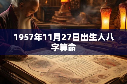 1957年11月27日出生人八字算命
