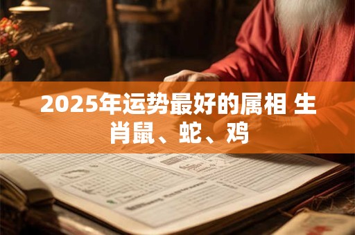 2025年运势最好的属相 生肖鼠、蛇、鸡