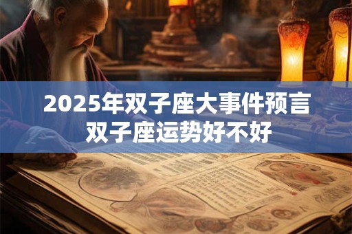 2025年双子座大事件预言 双子座运势好不好