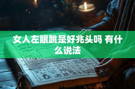 女人左眼跳是好兆头吗 有什么说法