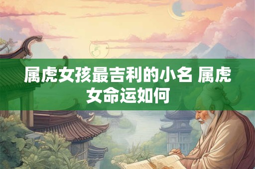 属虎女孩最吉利的小名 属虎女命运如何