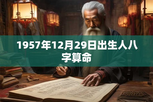 1957年12月29日出生人八字算命