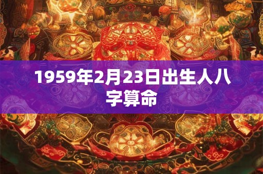 1959年2月23日出生人八字算命