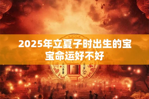 2026年立夏子时出生的宝宝命运好不好 2026年立夏子时出生的宝宝命运好不好