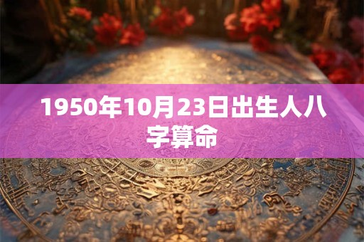 1950年10月23日出生人八字算命