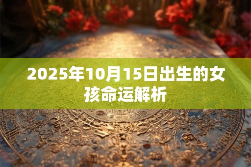 2025年10月15日出生的女孩命运解析