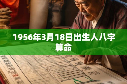 1956年3月18日出生人八字算命