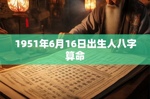1951年6月16日出生人八字算命