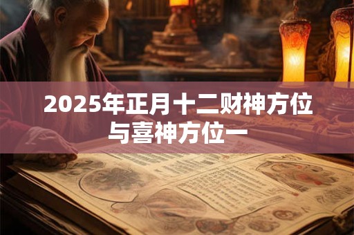 2025年正月十二财神方位与喜神方位一
