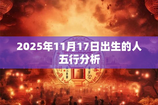 2025年11月17日出生的人五行分析 2025年11月17日出生的人五行分析