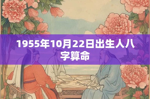 1955年10月22日出生人八字算命