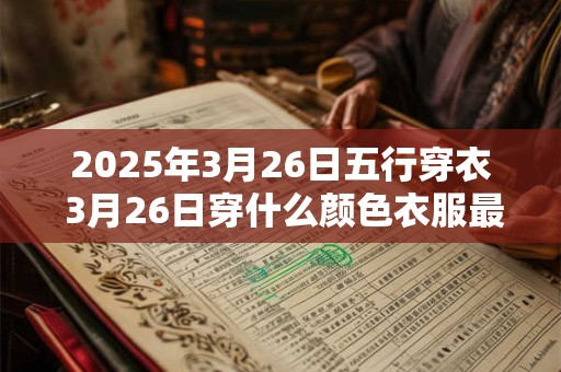 2026年3月26日五行穿衣 3月26日穿什么颜色衣服最旺运 2026年3月26日五行穿衣 3月26日穿什么颜色衣服最旺运