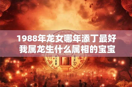 1988年龙女哪年添丁最好 我属龙生什么属相的宝宝好