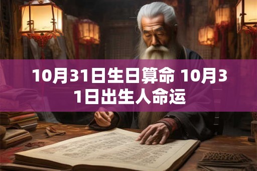 10月31日生日算命 10月31日出生人命运