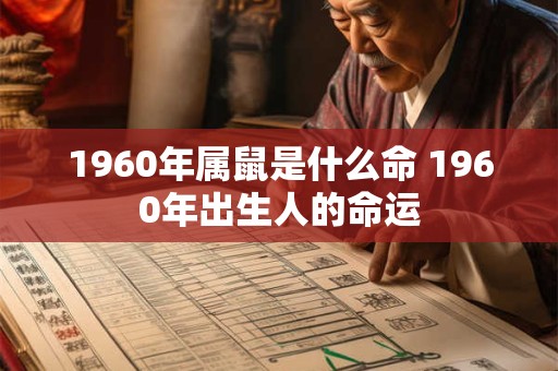 详细阅读:1960年属鼠是什么命 1960年出生人的命运 1960年属鼠是什么命 1960年出生人的命运