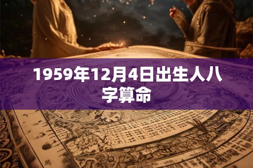 1959年12月4日出生人八字算命