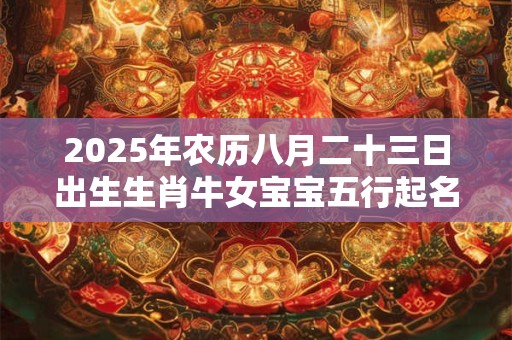 2025年农历八月二十三日出生生肖牛女宝宝五行起名