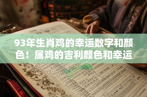 93年生肖鸡的幸运数字和颜色！属鸡的吉利颜色和幸运数字