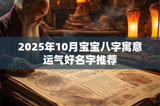 2025年10月宝宝八字寓意运气好名字推荐