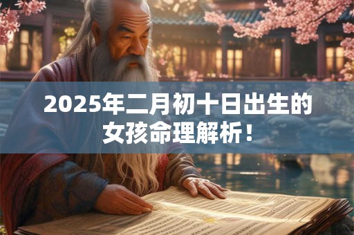 2025年二月初十日出生的女孩命理解析！